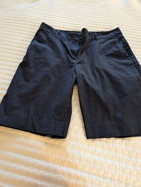 Women's Navy Cotton Shorts Ann Taylor